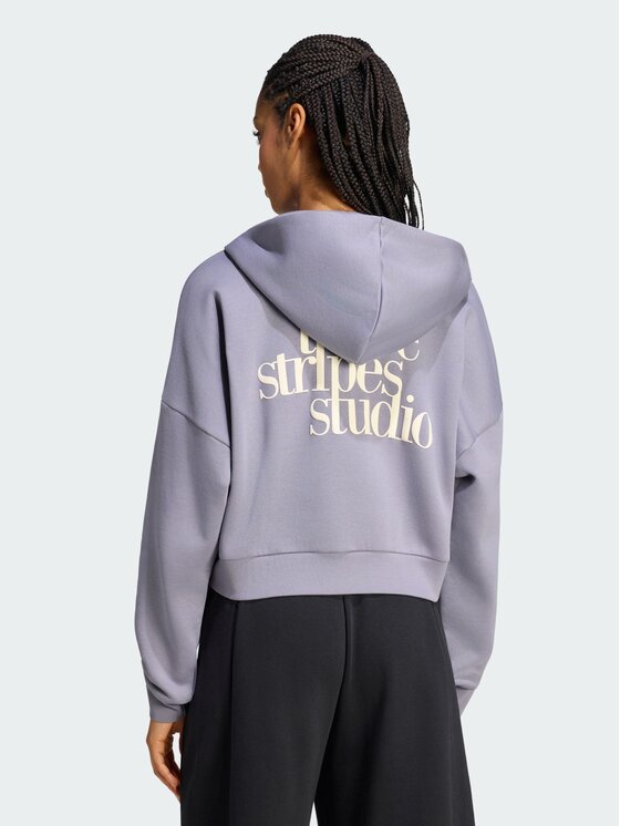 adidas adidas Bluza 170174 Fioletowy Loose Fit