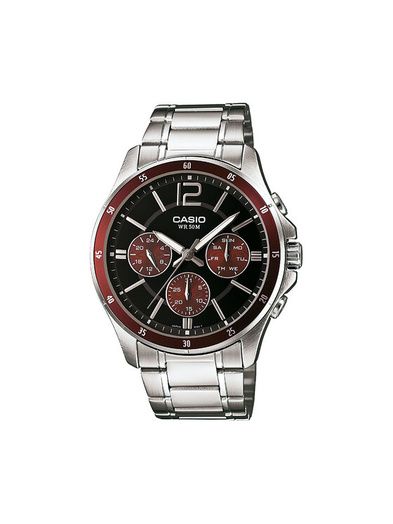 Casio Pulkstenis MTP-1374PD-5AVEF Sudraba