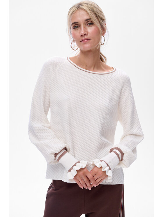 blue shadow blue shadow Sweter Lexi Écru Regular Fit