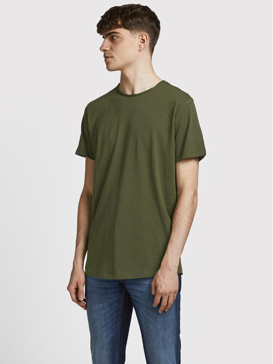 Jack&Jones Jack&Jones Marškinėliai Basher 12182498 Žalia Regular Fit