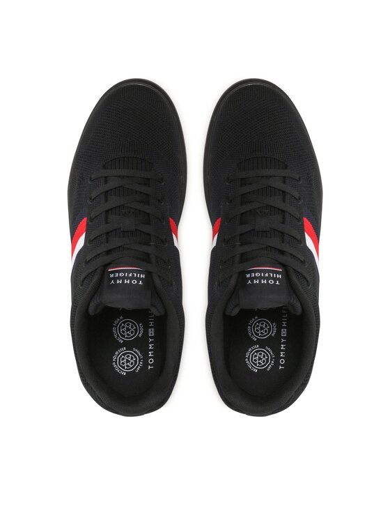 Tommy Hilfiger Tommy Hilfiger Sneakers Lightweight Cupsole Knit Stripes FM0FM04587 Nero