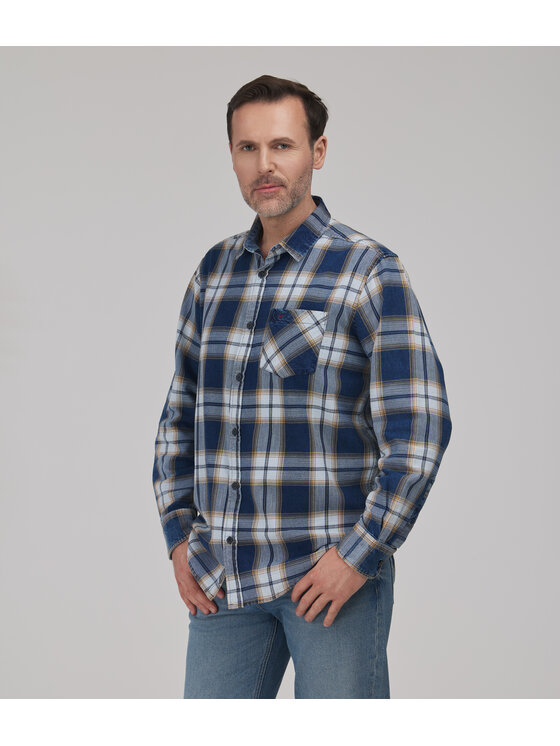 Lee Cooper Lee Cooper Koszula jeansowa SOREN Granatowy Comfort Fit