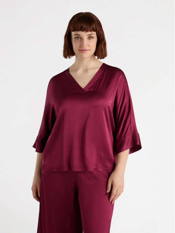 Fiorella Rubino Fiorella Rubino Bluzka 2527L000654N016 Czerwony Boxy Fit
