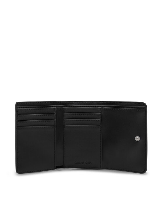 Calvin Klein Calvin Klein Majhna ženska denarnica Ck Must Small Trifold_Mono K60K612939 Črna