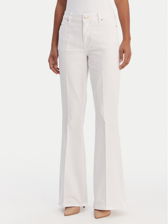 Fracomina Blugi FP26SVA012W61501 Alb Bootcut Fit