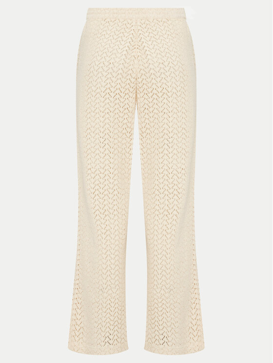 Roxy Roxy Spodnie dzianinowe Mood Moving ERJX603395 Écru Regular Fit