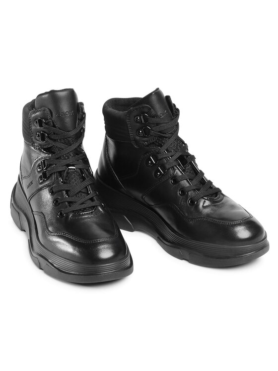 Geox Geox Polokozačky D Macaone B D04HZB 08554 C9999 Černá
