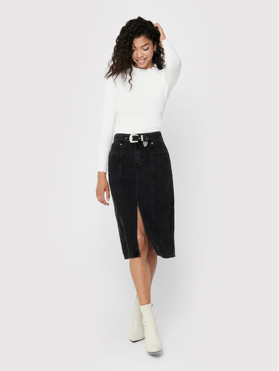 ONLY ONLY Μπλουζάκι Emma 15180040 Λευκό Slim Fit
