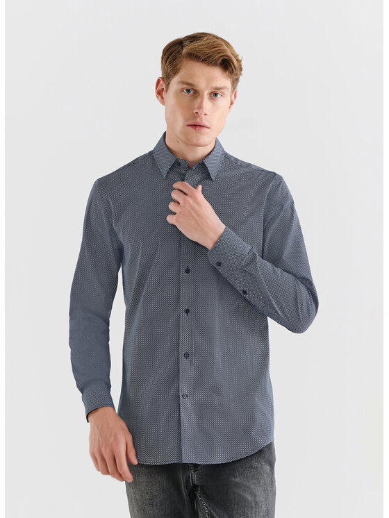Pako Lorente Pako Lorente Koszula P23WF-1X-004 Granatowy Slim Fit