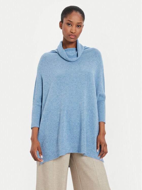 Kontatto Kontatto Rollkragenpullover 3M0140 Blau Relaxed Fit
