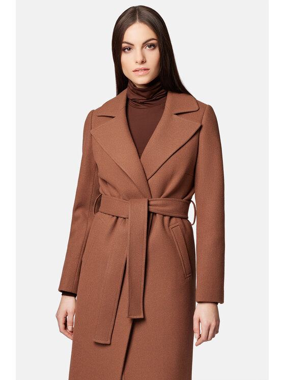 Lancerto Lancerto Płaszcz wełniany Salla PC073223000019 Beżowy Slim Fit