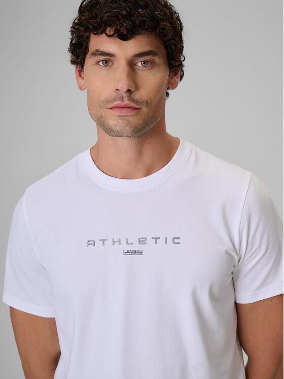 4F 4F T-Shirt NIGHT RUN Biały Slim Fit