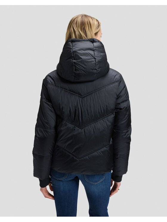 Lee Lee Kurtka puchowa SHORT HOODED PUFFER Czarny Regular Fit