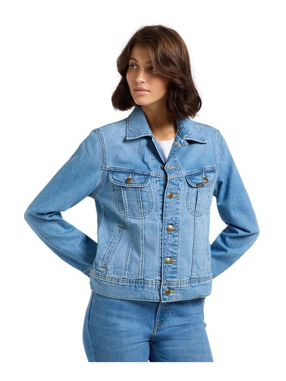 Lee Lee Kurtka jeansowa 112364112 Niebieski Regular Fit