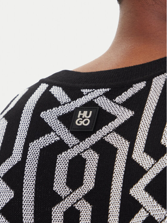 HUGO HUGO Pulover Souvawn 50547001 Negru Regular Fit