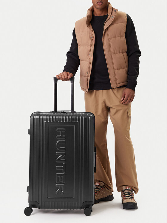 Hunter Hunter Голям куфар CEO-HUNTER-L-001-08-BLACK Черен