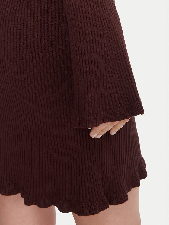 Kontatto Kontatto Trikotažinė suknelė 3M0819C Vyšninė Slim Fit