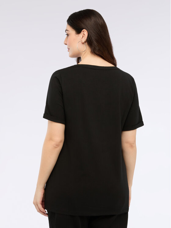 Fiorella Rubino Fiorella Rubino T-shirt G213L008518N033 Nero Regular Fit