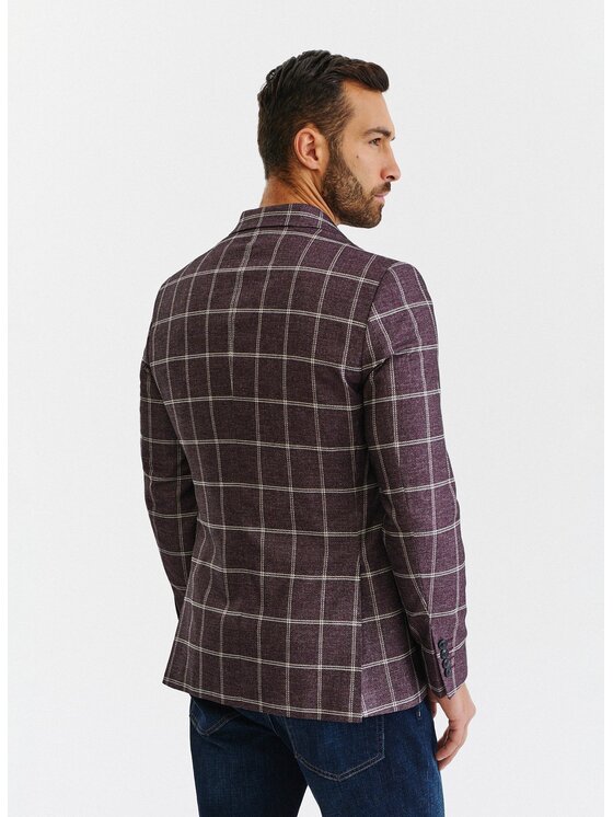 Pako Lorente Pako Lorente Marynarka P22WF-3X-006 Bordowy Slim Fit