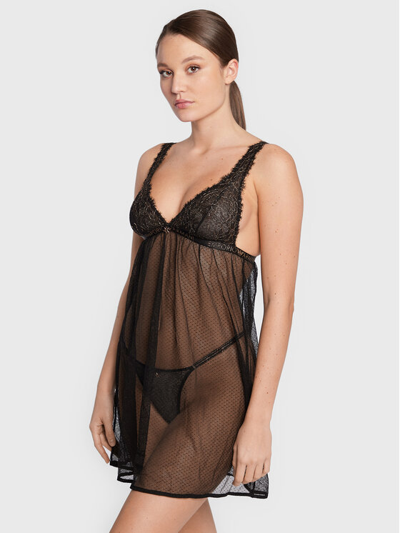 Emporio Armani Underwear Emporio Armani Underwear Noční košilka 164605 2F207 00020 Černá Regular Fit