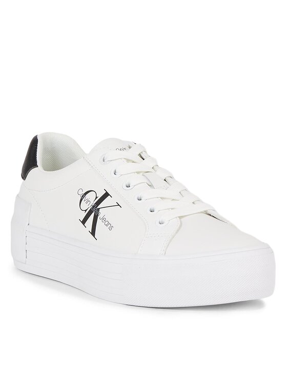 Calvin Klein Jeans Calvin Klein Jeans Снікерcи Bold Vulc Flatform Laceup Lth Wn YW0YW00821 Білий