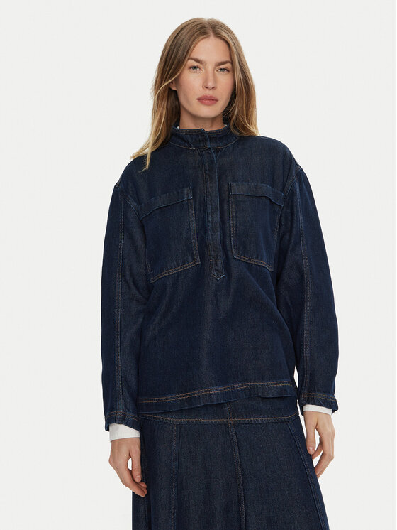 Munthe Munthe Bluză Tuxa 243100024314 Bleumarin Relaxed Fit