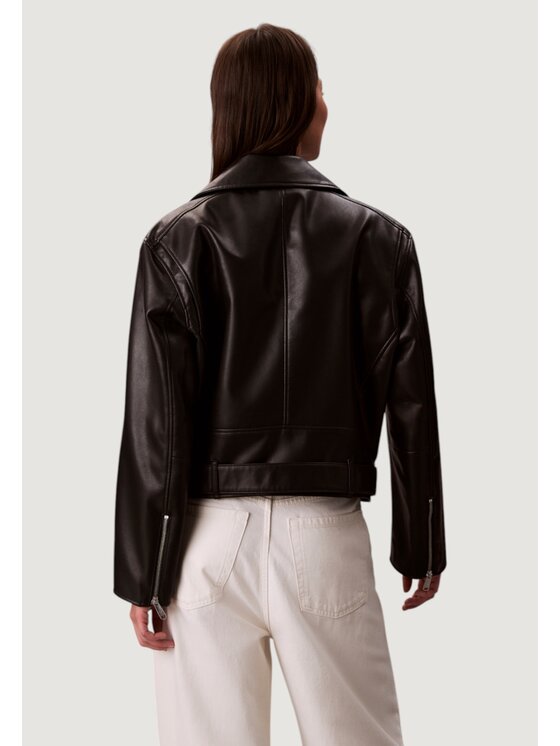 Calvin Klein Jeans Calvin Klein Jeans Giacca di pelle FAUX LEATHER MOTO JA Nero To Fit