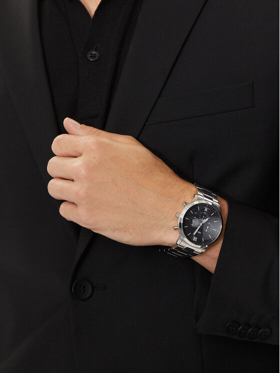 Fossil Fossil Zegarek Neutra Chrono FS5384 Srebrny