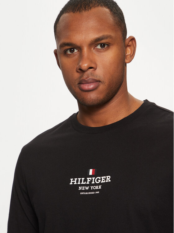 Tommy Hilfiger Tommy Hilfiger T-krekls MW0MW38980 Melns Regular Fit