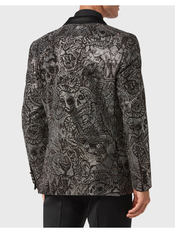 PHILIPP PLEIN PHILIPP PLEIN Marynarka 8939 Czarny Fitted Fit