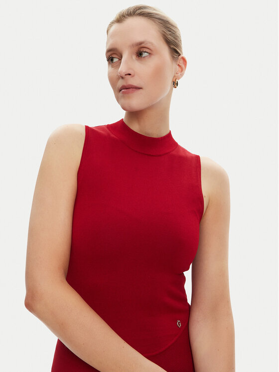Guess Guess Rochie tricotată W5YK0S Z0241 Vișiniu Regular Fit