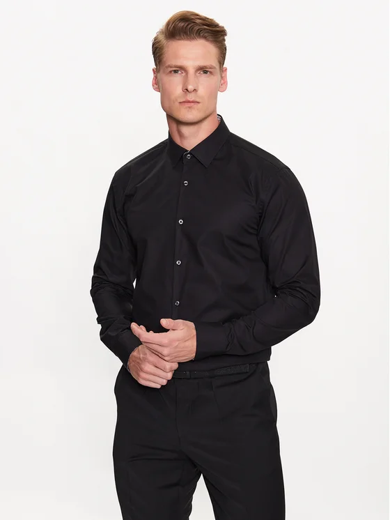 Hugo Hemd 50489845 Schwarz Extra Slim Fit