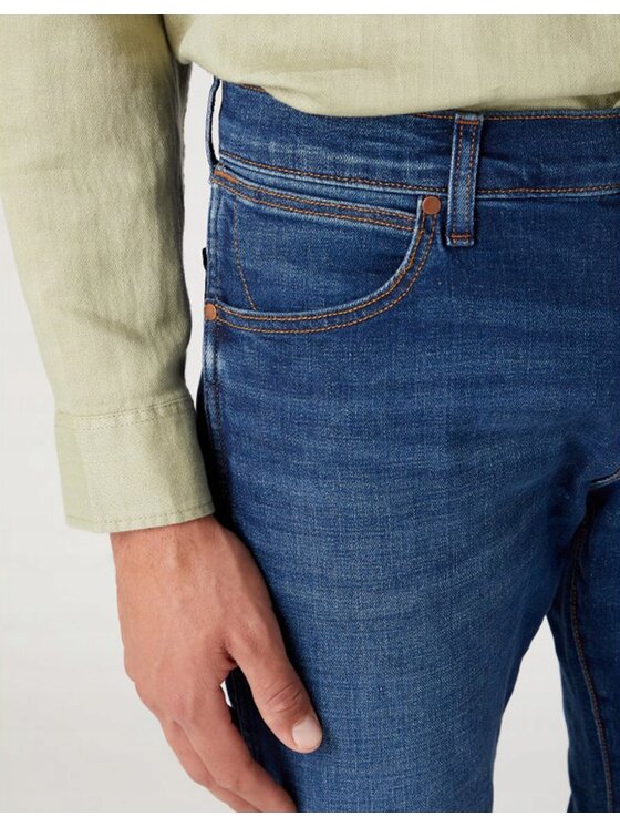 Wrangler Wrangler Jeansy Larston 812 Niebieski Slim Fit