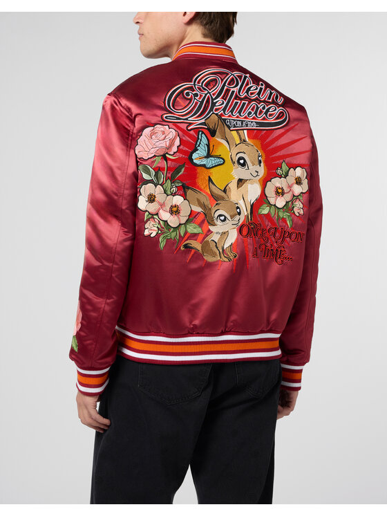 PHILIPP PLEIN PHILIPP PLEIN Kurtka bomber 26063 Bordowy Regular Fit