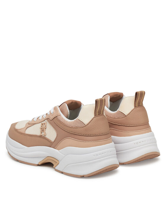 Tommy Hilfiger Tommy Hilfiger Laisvalaikio batai Th Chunky Runner FW0FW08474 Smėlio