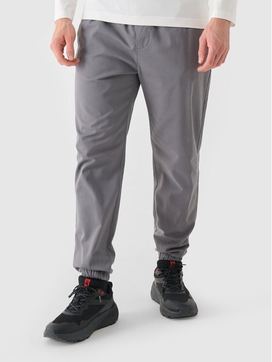 4F 4F Pantaloni di tessuto 4FWMM00TTROM0944-25S Grigio Regular Fit