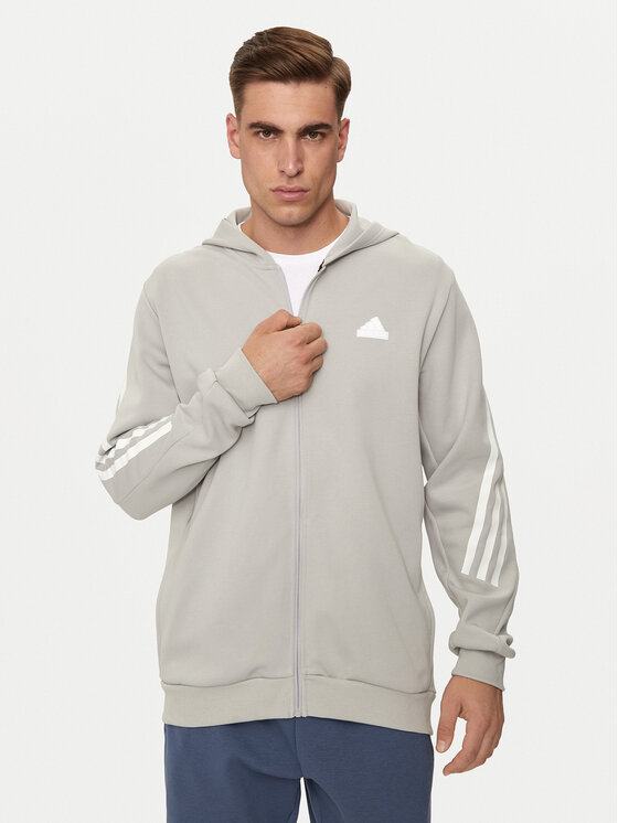 adidas Mikina Future Icons 3-Stripes IR9157 Sivá Regular Fit