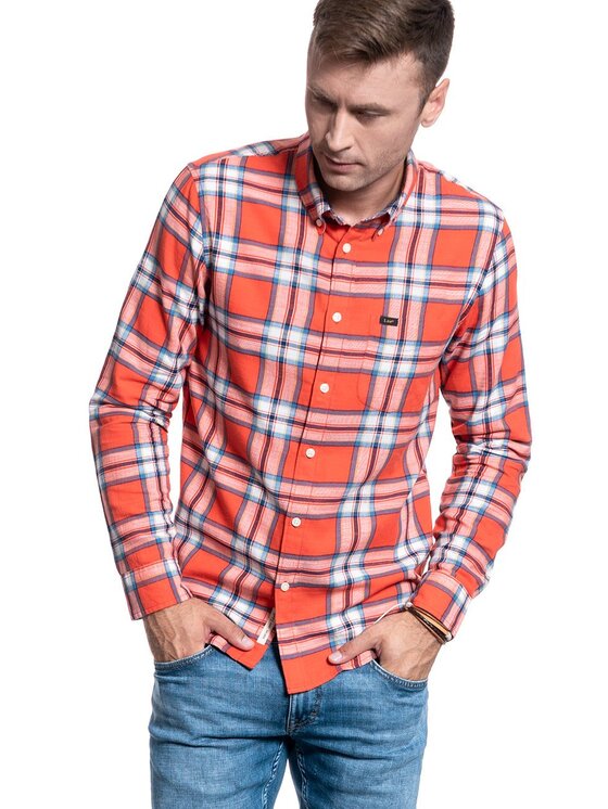 Lee Lee Camicia BUTTON DOWN Bianco Regular Fit