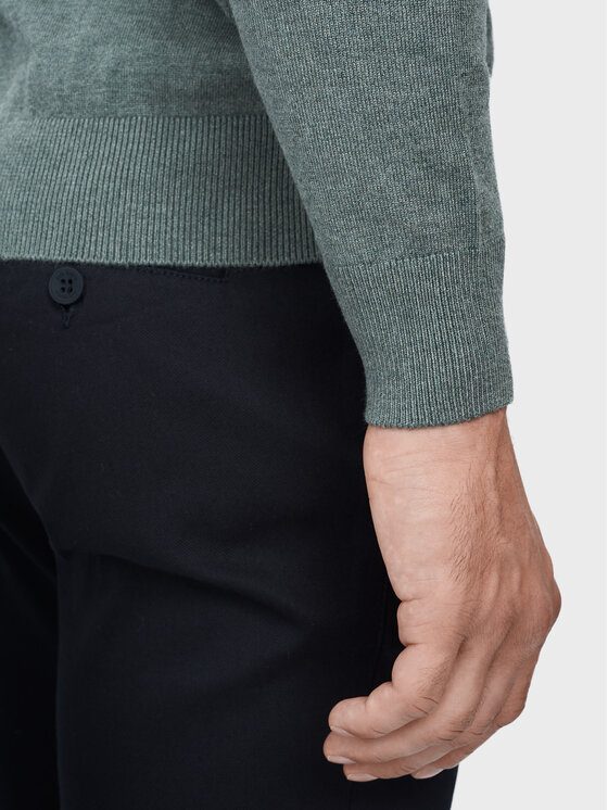 Evenemen Evenemen Sweter Round Neck Zielony Slim Fit