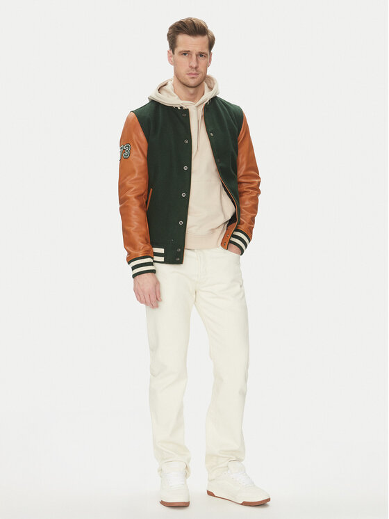 Serge Pariente Serge Pariente Μπόμπερ μπουφάν Varsity Bomber Πράσινο Regular Fit