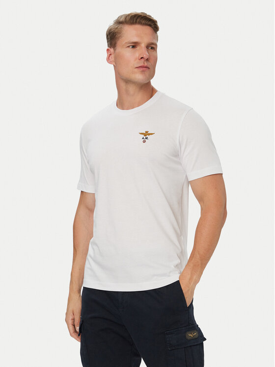 Aeronautica Militare Tricou 262TS1580UJ00372 Alb Regular Fit