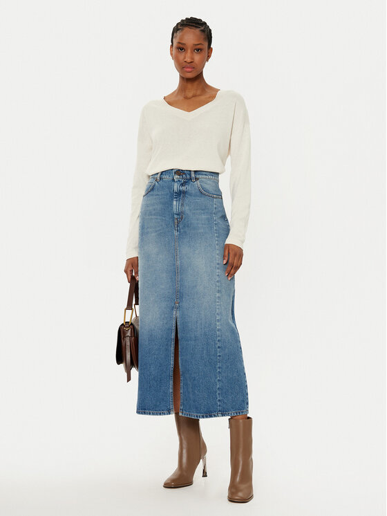 Weekend Max Mara Weekend Max Mara Gonna di jeans Gesso 2515101061 Blu Regular Fit