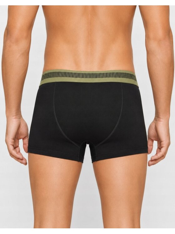 Wrangler Wrangler Bokserki Boote 5 Pack Cotton Elastane Trunks Czarny