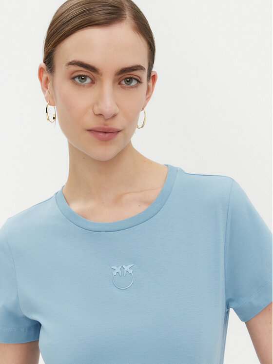 PINKO PINKO T-Shirt 100355 A2HN Niebieski Regular Fit
