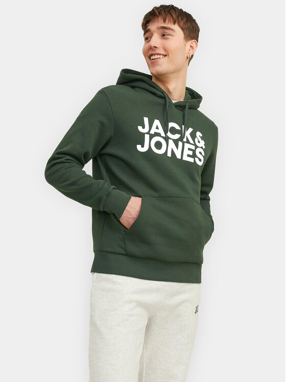 Jack Jones Felpa Corp 12152840 Verde Standard Fit Modivo