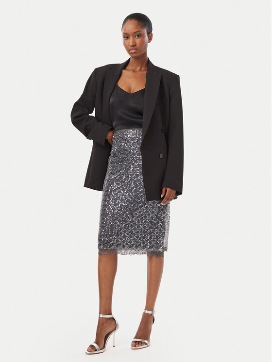Marella Marella Midi szoknya Agevole 2623776034 Szürke Regular Fit