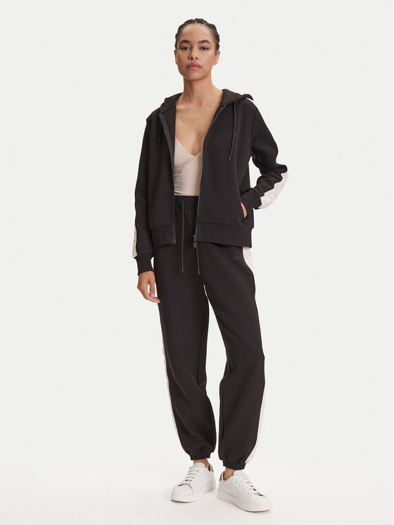 Guess Guess Μπλούζα V5YQ00 KB3P2 Μαύρο Regular Fit