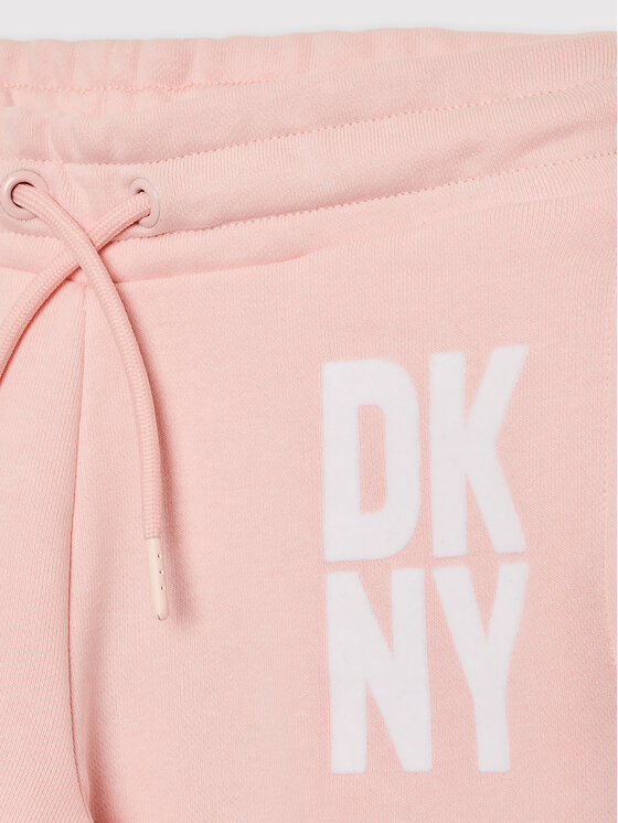 DKNY DKNY Spodnie dresowe D34A70 S Różowy Regular Fit