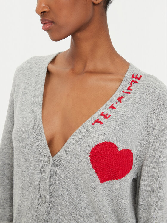 Kontatto Kontatto Kardigan 3M0168 Siva Regular Fit