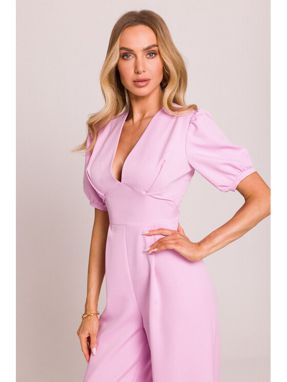 Made of Emotion Made of Emotion Jumpsuit M852 Rosa Sexy Straight Fit
